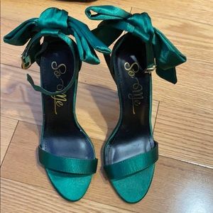 Emerald green heels